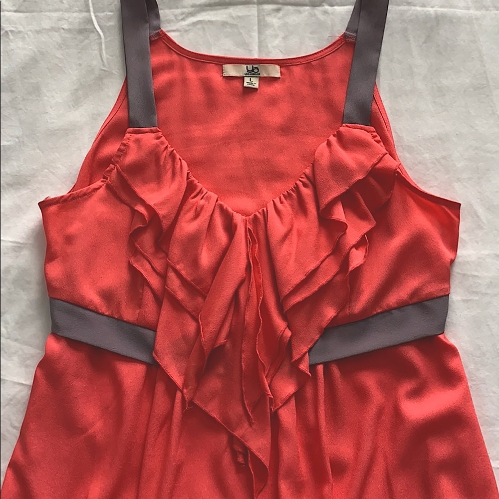 Ya Los Angeles chiffon tank top, coral